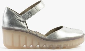 FLY London Biso305fly Womens Sandals Silver Leather - Size UK 8