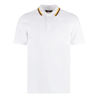 K-Way Polo Shirts, male, White, 3XL, Jud Cotton-piqué Polo Shirt