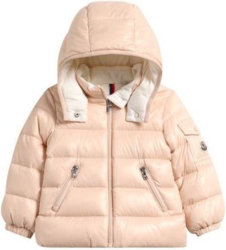 Moncler Kids Bady Down Puffer Jacket with Removable Hood in Pink at Nordstrom, Size 12-18M