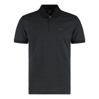 HUGO BOSS Hugo, Polo Shirts, male, Black, Size: 2XL Printed Piqu&eacute; Polo