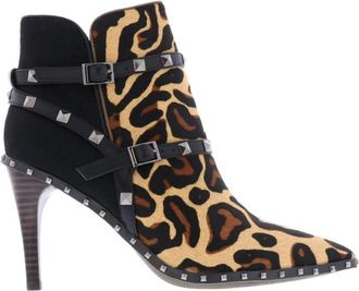 Paris Punk Western 7cm Leopard - Dames - Laarzen met Hak - Veelkleurig - 38 EU - Schoenen