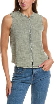 Splendid Gauze Button Tank
