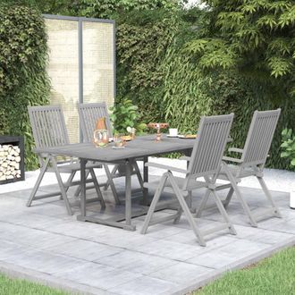 vidaXL Vidaxl - Juego De Comedor De Jard&iacute;n 5 Piezas Madera Maciza De Acacia