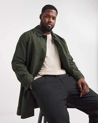 Jacamo Khaki Mac With Tab Cuff