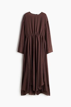 H&M Kleid mit Kordelz&uuml;gen - Dunkelbraun