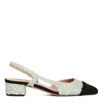 Roberto Festa Milano Pumps, female, Blue, Size: 8 1/2 US Slingback Tessuto Boucl&eacute;