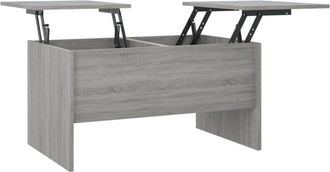vidaXL Vidaxl - Mesa De Centro Madera De Ingenier&iacute;a Gris Sonoma 80x50x42,5 Cm