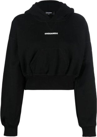 Dsquared2 Attached Cap Cropped Hoodie