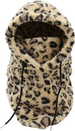 Generic Unisex Balaclava Ski Mask Adjustable Sherpa Hat Design Hood Heavyweight Neck Windproof Warmth Outdoor SportsThermal Face Covers Hat for Men & Women (L