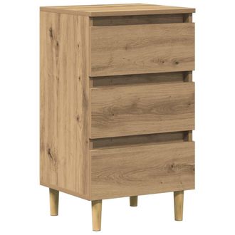 vidaXL Mesita De Noche Madera De Ingenier&iacute;a Roble Artisan 40x35x69 Cm Vidaxl