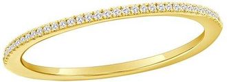 Suzy Levian 14K 0.06 Ct. Tw. Diamond Half Eternity Ring