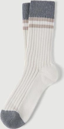 Brunello Cucinelli Cotton socks with stripes in Panama at Nordstrom, Size Xx-Large Eu