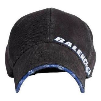 Balenciaga Tilted Typo Cap Black 854036410B21000