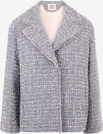 Cinzia Rocca Boxy-Jacke aus funkelndem Tweed
