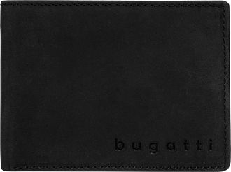 Bugatti Geldb&ouml;rse BUGATTI LUCA, Herren, schwarz, Leder, unifarben, Kleinlederwaren Geldb&ouml;rse, echt Leder