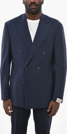 Corneliani Blazer Doppiopetto GATE con Tasche a Toppa Corneliani