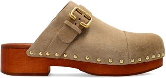 Chlo&eacute; Jeannette Clogs - Dames - Klompen - Beige - 39 EU - Leer - Schoenen