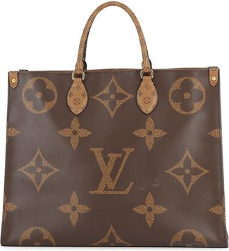 Louis Vuitton Monogram Reverse Red Color Monogram Reverse Monogram Tote Bag (Pre-Owned)