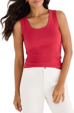 Nic+Zoe Perfect Knit Rib Scoop Neck Tank in True Red at Nordstrom, Size Xx-Large