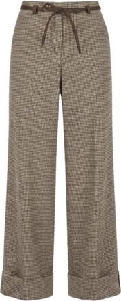 PANICALE Tailored Wide-leg Broeken - Dames - Wijde Broeken - Groen - M - Broeken