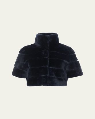 Gorski Reversible Shearling Lamb Bolero