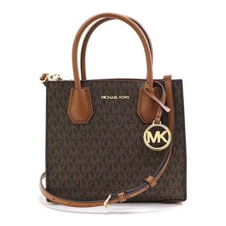 Michael Kors Mercer Medium Shoulder Bag - Dames - Tassen - Bruin - Maat: ONE Size