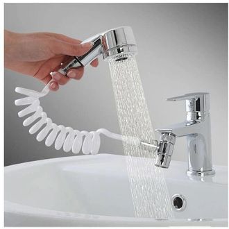OEM Ducha De Mano Universal De F&aacute;cil Instalaci&oacute;n Para Lavabos, Duchas Y Desag&uuml;es De Cocina F&aacute;cil De Instalar, Se Fija Con Bioadhesivo, Pr&aacute;ctica Y Compacta