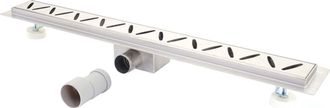 Hhg Hhg - Non Utilizzato] Canaletta Di Scarico Per Docce Piastrellate 832c Acciaio Inox, 120cm