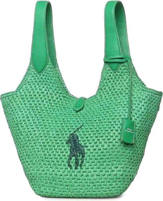 Polo Ralph Lauren Raffia And Viscose Tote Bag