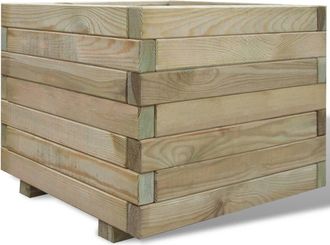 vidaXL Arriate Cuadrado Madera 50x50x40 Cm Vidaxl