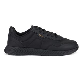 HUGO BOSS Schoenen, Heren, Zwart, 41 EU, Polyester, Titanium Runn Lage Sneakers