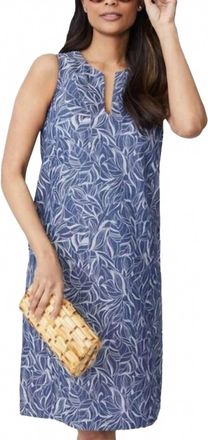 J.McLaughlin Womens Charlee Mini Dress In Denim Leaf Lover
