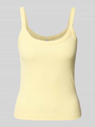Pieces Slim Fit Tank Top aus Bio-Baumwoll-Mix Modell MAY in Hellgelb, Gr&ouml;&szlig;e XS