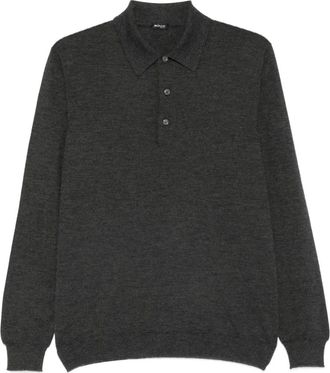 Kiton Maglione stile polo a maniche lunghe - Grigio