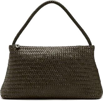 Madewell LG Woven Zip Shoulder Shoulder Womens Handbags Faded Olive, Leather