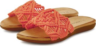 Lascana Pantolette Mule, Sandale, offener Schuh mit modischem Häkelmuster VEGAN