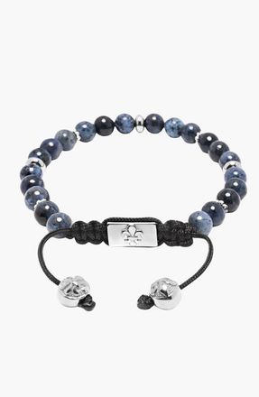 Nialaya Blue Dumortierite Beaded Bracelet in Blue Dumortierite /Silver at Nordstrom, Size X-Large