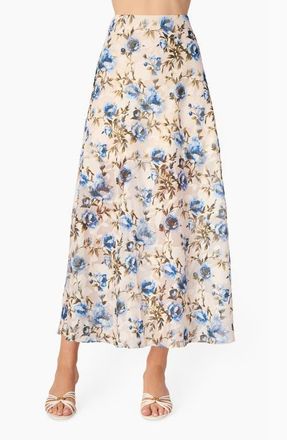 Cami NYC Jayna Floral Burnout Chiffon Maxi Skirt in Daydream at Nordstrom, Size Xx-Small