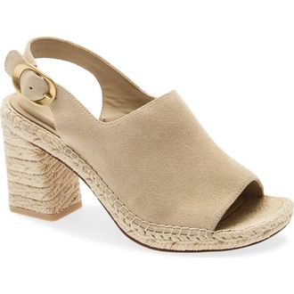 Rag & Bone Gigi Slingback Platform Espadrille Sandal in Irish Cream Suede at Nordstrom, Size 10.5Us