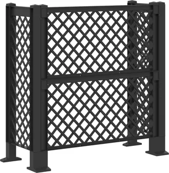 vidaXL Enrejado De Cubo De Basura Gris Antracita 123 X 47 X 114 Cm Pp Vidaxl