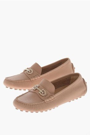 Ferragamo Hammered Leather Loafers ODILIA with Bit size 37