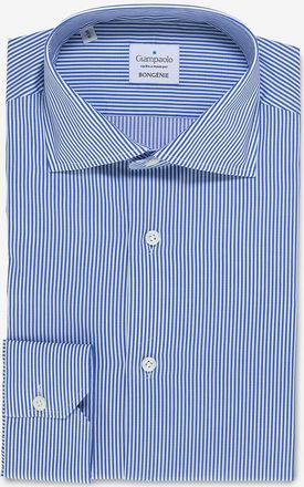 Giampaolo Lang&auml;rmeliges fein gestreiftes Hemd aus Baumwolle