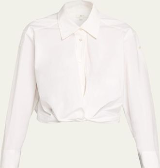 A.L.C. Leo Twist-Front Cotton Lawn Top