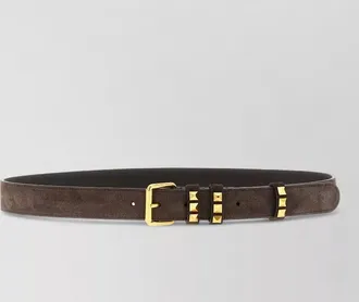 Valentino Garavani flaneuse belt gold tone hardware studs