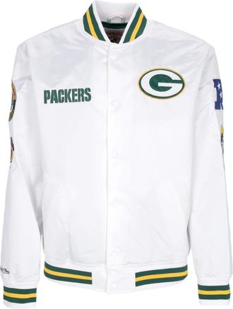 Mitchell & Ness Green Bay Packers Bomberjack - Heren - Bomber jackets - Wit - L - Polyester - Jassen