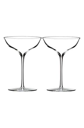Waterford Elegance Set of 2 Fine Crystal Champagne Coupes in Clear at Nordstrom