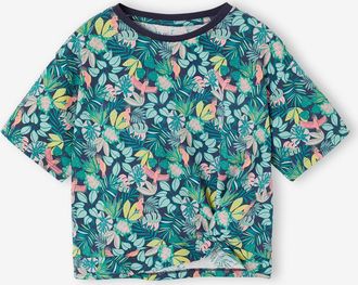 Vertbaudet T-Shirt mit Knoten M&auml;dchen, mit Recycling-Baumwolle marine