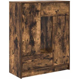 vidaXL Sideboard with Drawers and Doors Smoked Oak 73x31x90 cm vidaXL