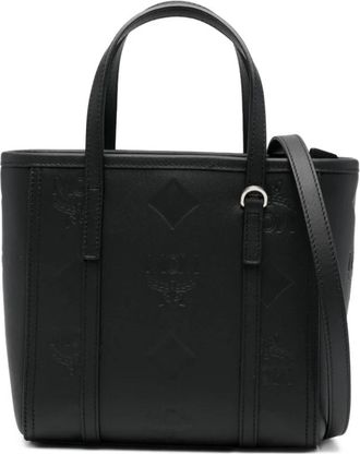 MCM Logo-Embossed Tote Bag - Dames - Shoppers - Zwart - ONE Size - Tassen