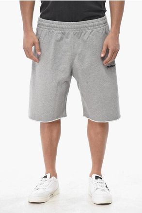 Off-white PERMANENT Brushed Cotton Shorts with Raw Hem size Xxl